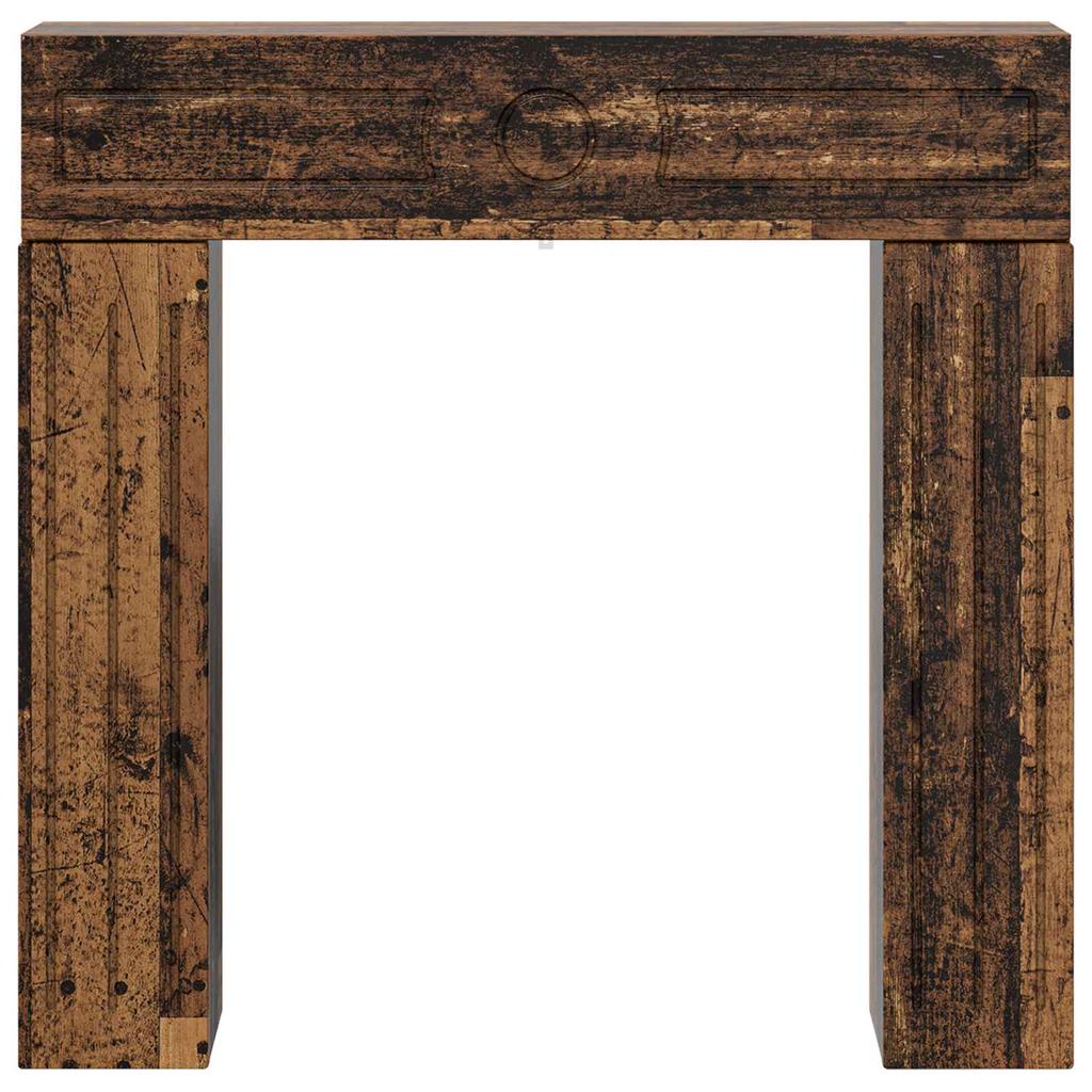 Fireplace Surround Reclaimed Wood 102 x 18 x 100.5 cm Engineered Wood