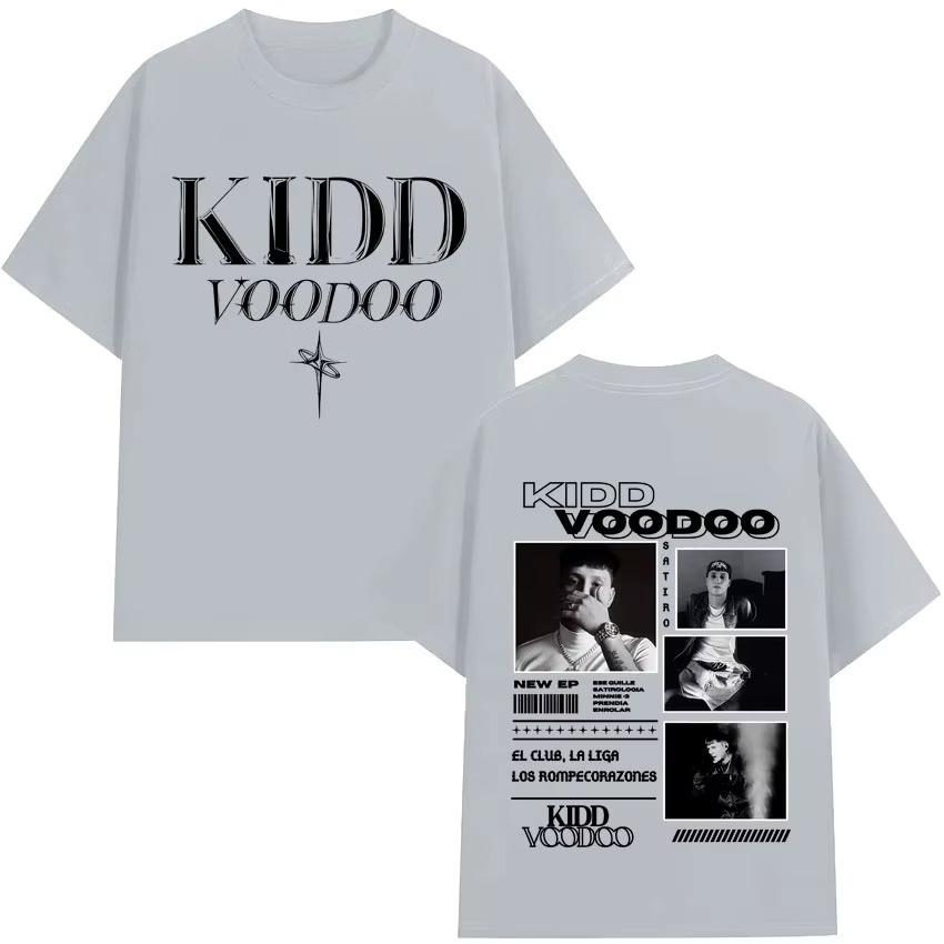 Rapper Kidd Voodoo Satiro Tour Harajuku Graphics 2026 Spring summer Tshirt Men Short Sleeve pure Cotton Casual Tops