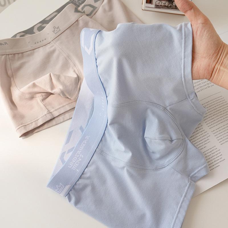 Мужские дышащие трусы-боксеры из чистого хлопка — приятные для кожи, однотонные спортивные шорты