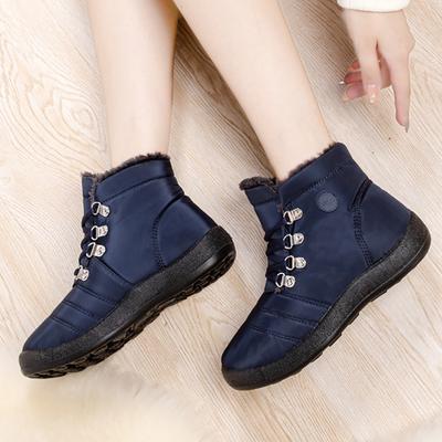 Зимние женские ботинки Флис Плюш Водонепроницаемые Роскошная платформа Женская обувь Нескользящие Уличные Тренд Большой размер Модные ботильоны