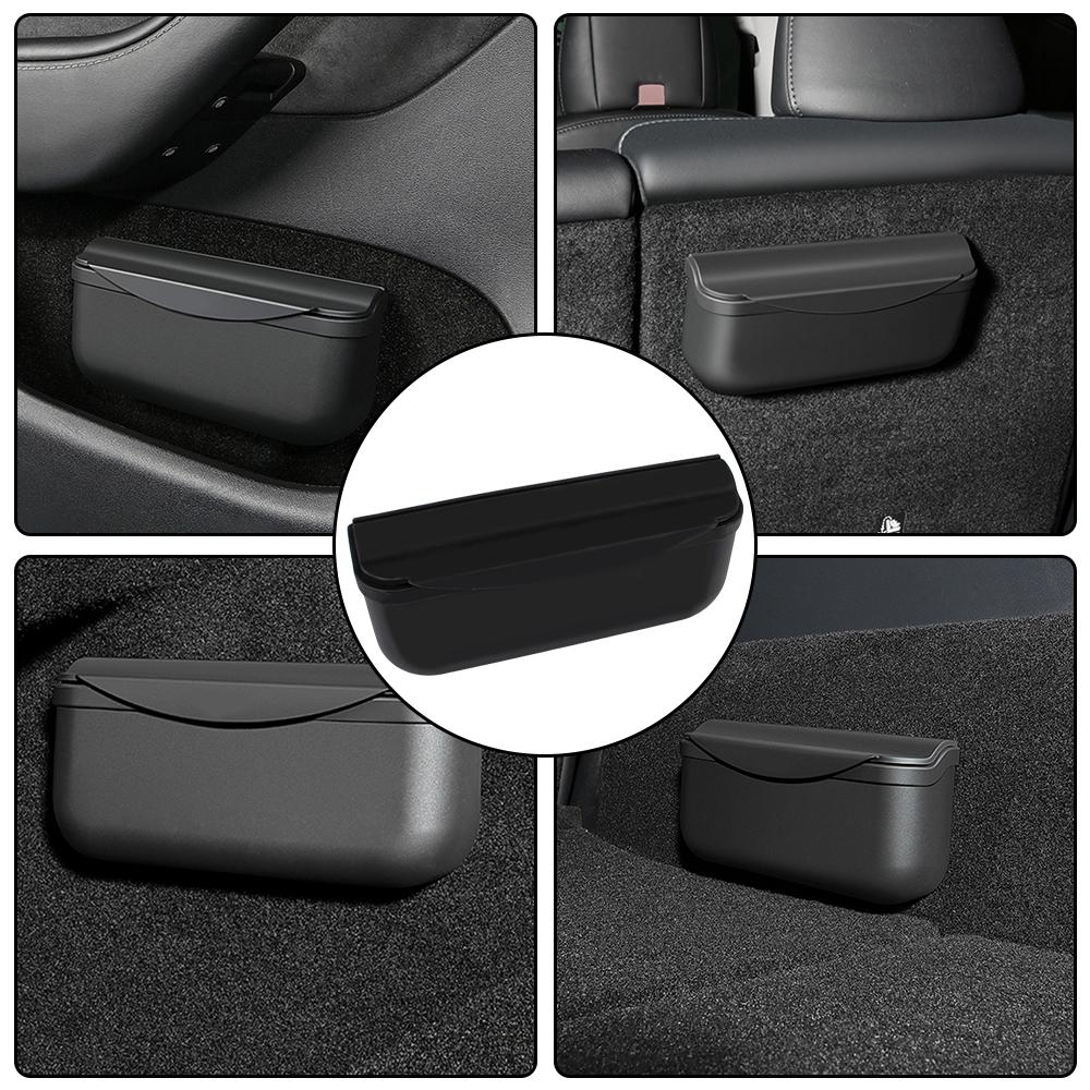 Car-styling Sticky Seat Crevice Side Trash Bin Storage Box Sunglasses Holder Silicone For Tesla Model 3 Model Y Glasses Case
