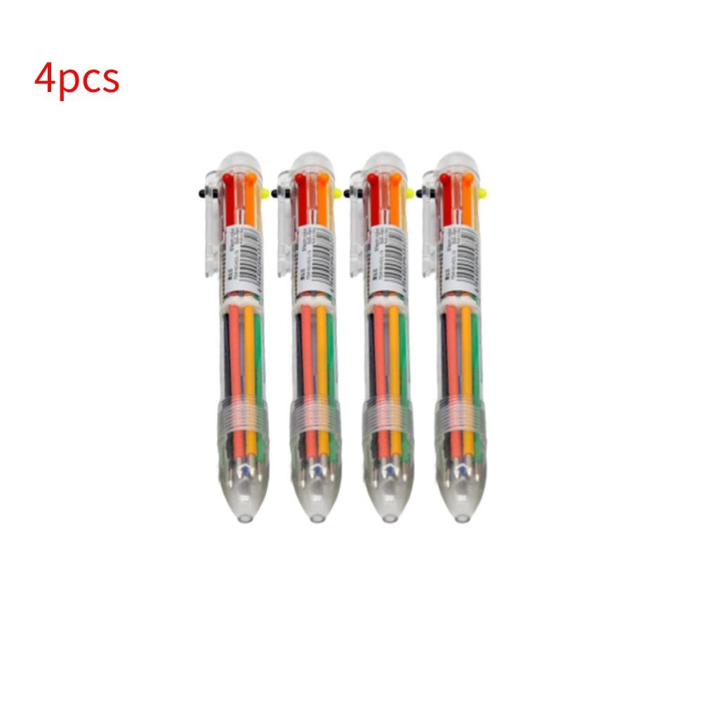 6 In 1 Color Multi Function Ballpoint Pen 0.5mm Novelty Multi-color Children's Gifts Korean Stationery 6 Colours Ball Point Pen