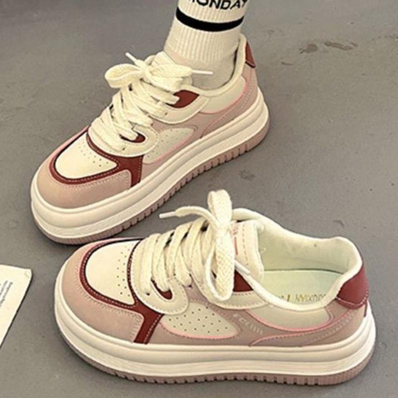 Обувь женская 2024 Modis All-Match повседневные женские кроссовки разноцветные круглые носки сабо на платформе новые милые ретро маленькие летние