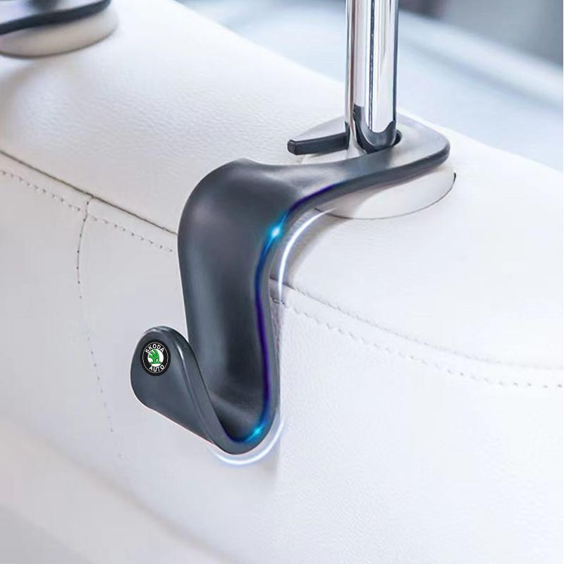 2/4Pcs Car Seat Hook Multifunctional Storage Hanger Car Styling for Skoda Octavia Enyaq Rapid Karoq Derivati Fabia Kodiaq Kamiq Superb Yeti