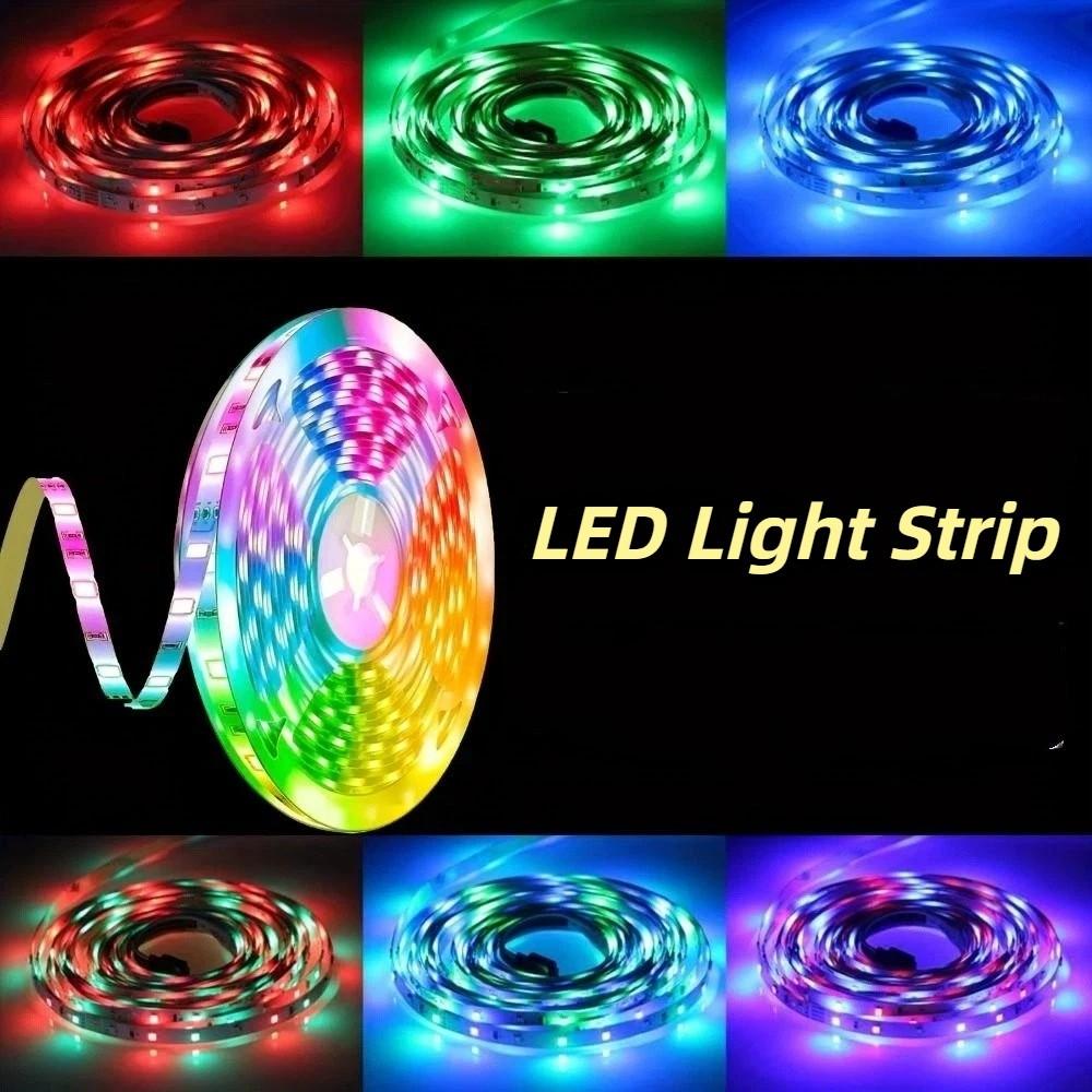 RGB светодиодная лента с питанием от USB, 3-кнопочное управление, динамические режимы, светодиодная лента, низкое напряжение 5 В, цветной свет, подсветка для фона телевизора