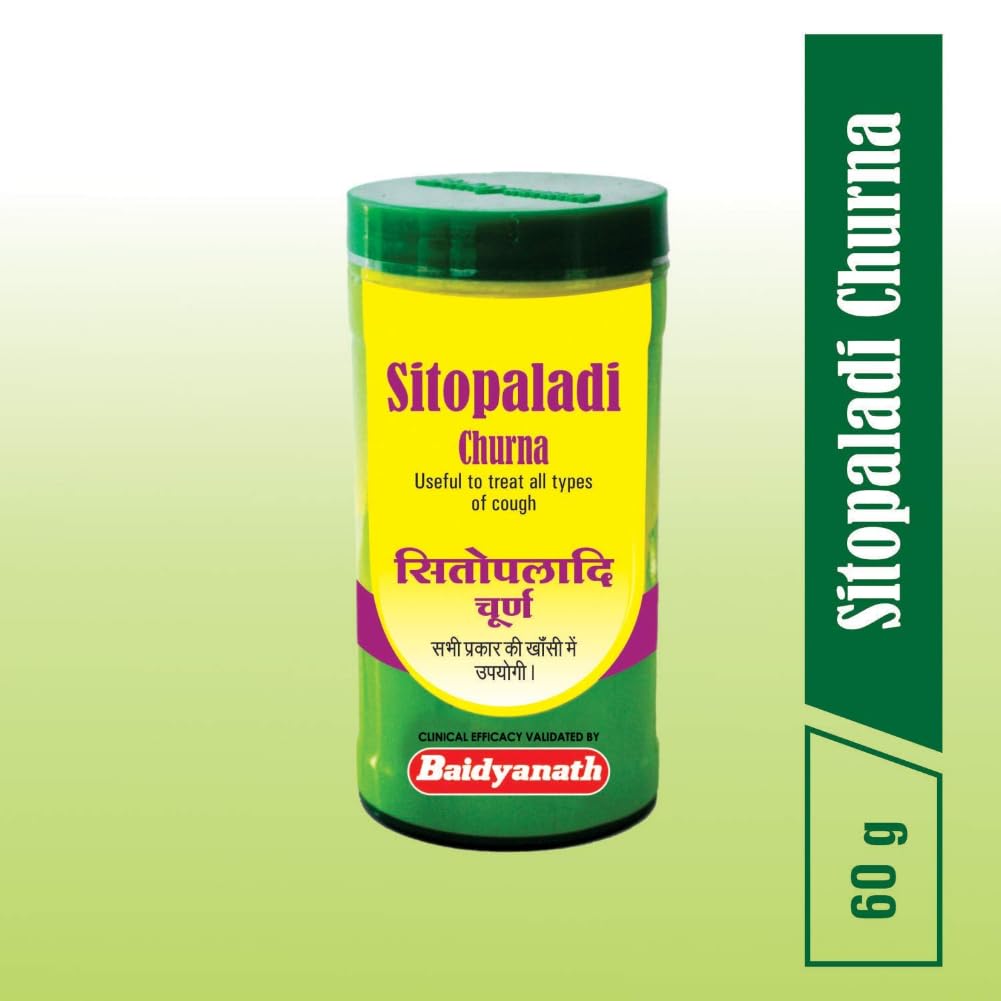 Baidyanath Asli Ayurved Sitopaladi Churna 60 G X  Pack of 2 for Cough Relief and Wellness Support