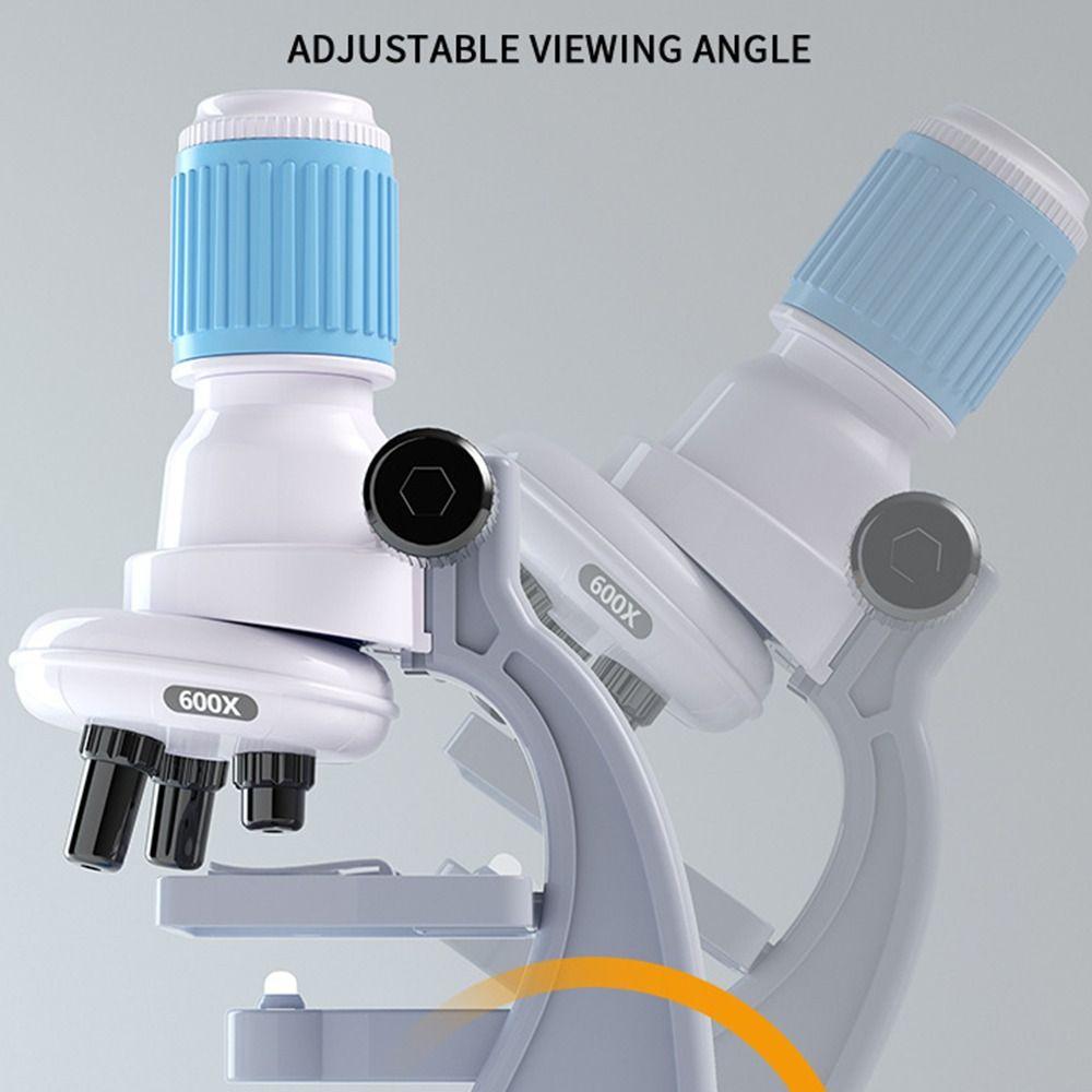 Adjustable Children Microscope Kit HD Child Biological Microscope Toy Pocket Microscope  Home