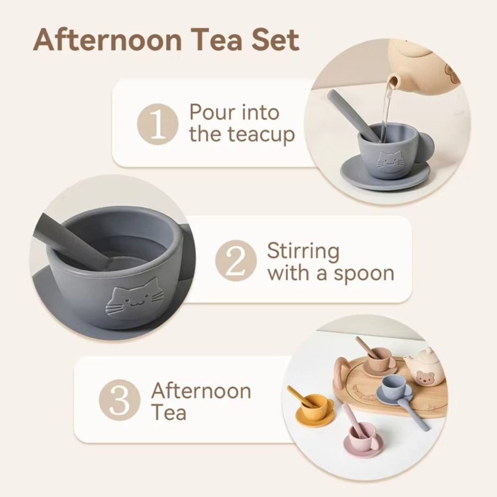 Simulation Pretend Play Kitchen Set Early Educational Tea Set Play Toy Party Favor Gift
