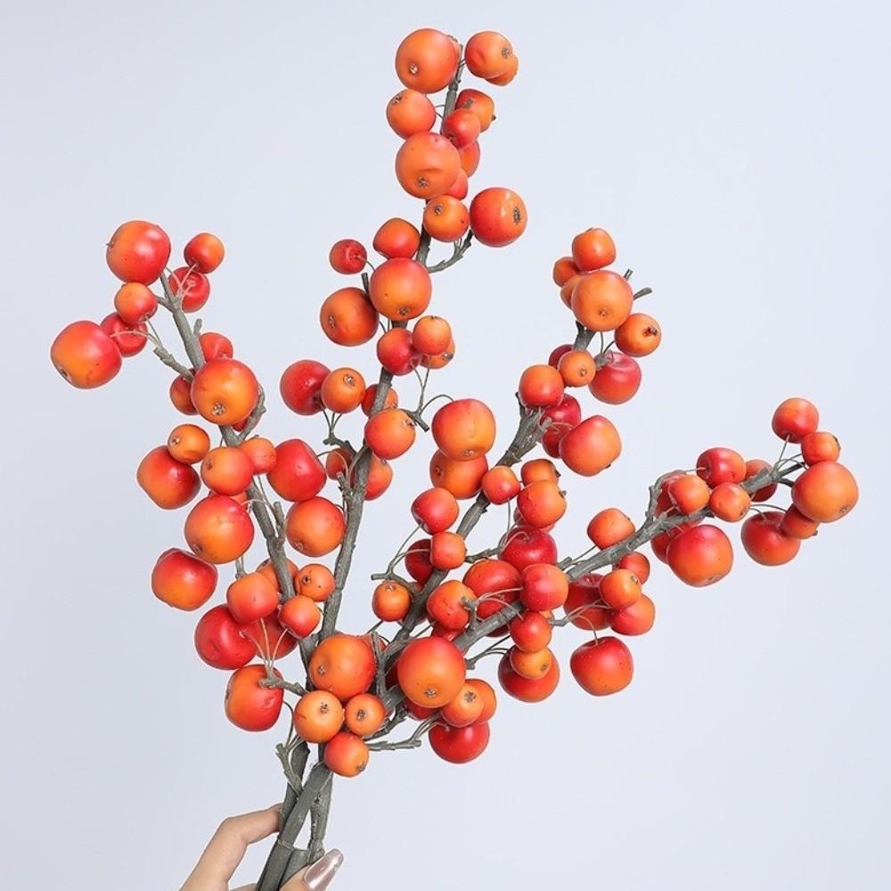 30 Heads Foam Fruits Branch Green Plants Fake Plants Restaurant Decoration