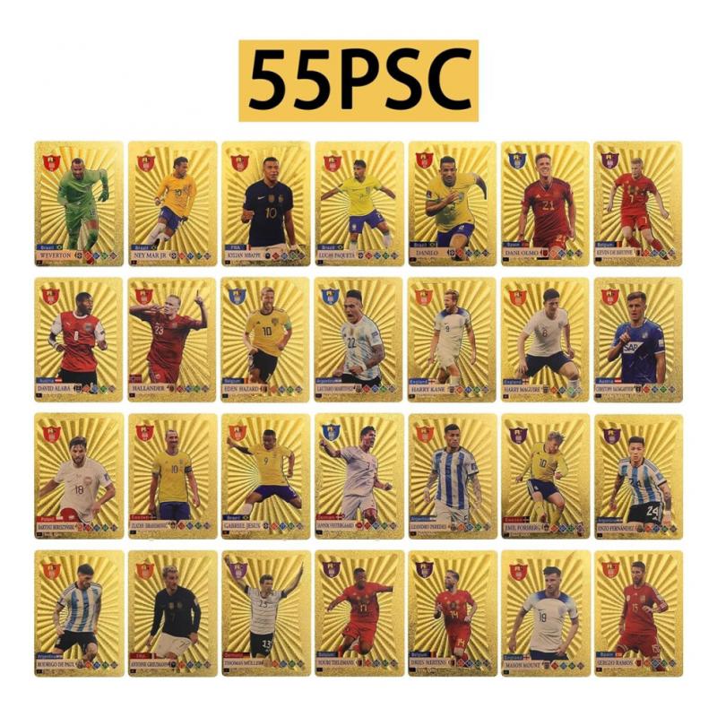 Football Card Collection Series, dedicated to fans and collectors. Stunning football card collection, waterproof and stain-resistant PVC trading cards