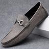 British Style Men's Metal Buckle Loafers Soft Soles Comfortable Business Casual Shoes Versatile Oxford Spring Luxurious Moccasin