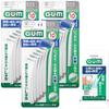 GUM Interdental for Molar Wire Type SSS 10 Brushes X 3 Packs Bonus Included Brushes, L-Shaped, Care, [Size (1)], +