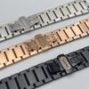 27*19мм Ремешок из нержавеющей стали Серебристый для часов Hublot Ремень Браслет Серия Big Bang Classic Fusion Мужские Женские Ремешки для часов