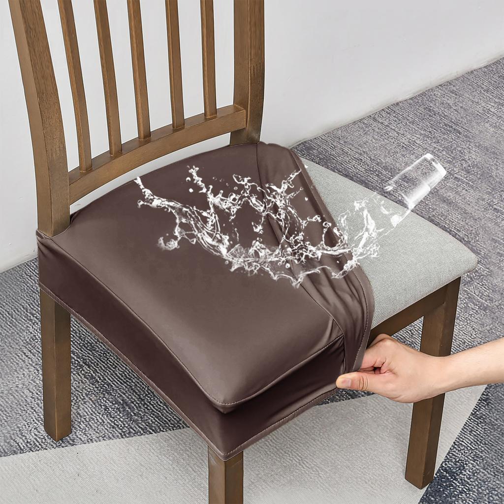 PU leather chair seat cover waterproof cross-border home dining chair cover half pack hotel pu leather chair cover cover