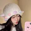 Lovely Plush Sheep Ear Hat with Warm Earflap Winter Activity Hat for Women Girl Pullover Hat Ear Protective Trapper Hat