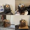 Retro Checkered Womens Backpack Made Of Pu Leather For Street Style And Travel
