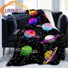 Space Universe  Vector  and Many Planets In Galaxy Series Wool Blanket Cashmere  Fashion Flannel Blanke