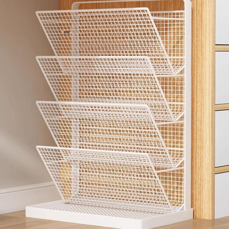 4-Tier Metal Desk Organizer Shelf