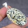 Dalmation Jasper Gemstone Handmade 925 Sterling Silver Pendant 2.05" I9k42