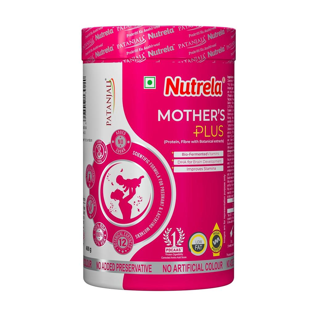 Nutrela Mother's Plus Добавка с белком 400 г | Высокое содержание белка и клетчатки для беременности и лактации