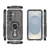 For Samsung Galaxy S25+ Case Rotatable Ring Kickstand PC+TPU Shockproof Phone Cover