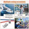 50Pcs Stainless Steel Trailer Wire Clips, 22.5mm Double Cable Clamps, Solar Panel PV Wiring Fasteners For Boat & Trailer Cables
