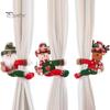 Пряжка для рождественской шторы, плюшевый Санта-Клаус, снеговик, лось, обнимашка, мягкая штора, подхват, застежка-фиксатор, пряжка для винной бутылки, занавеска, украшение для верхушки дерева