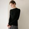 Women's 100% Pure Cashmere Seamless Half-High Collar Slim Fit Sweater - Perfect Knit Base for Autumn/Winter