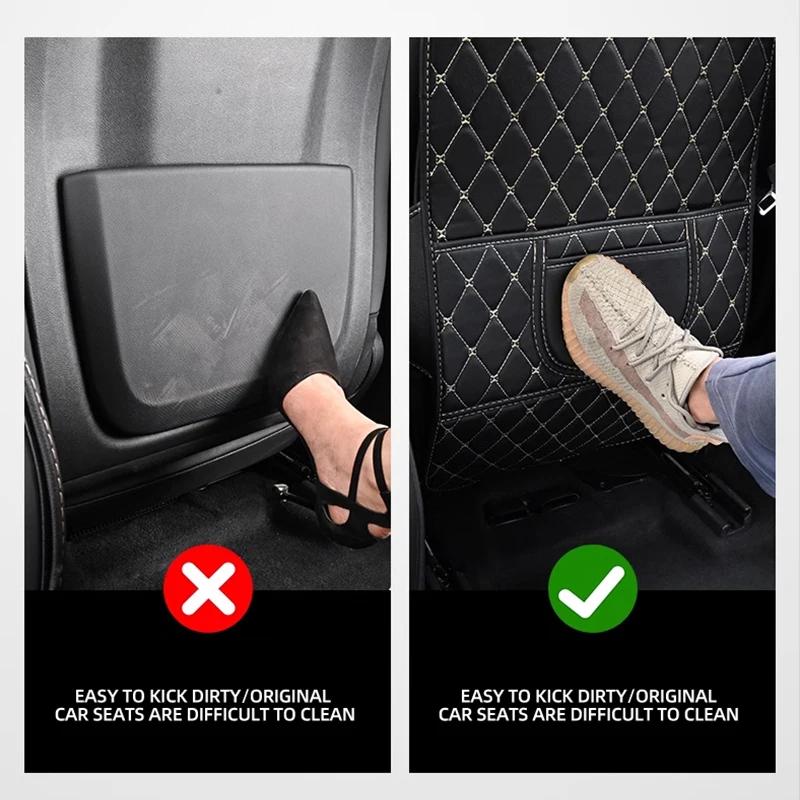 For Mazda Car Seat Back Anti Kick Pad Auto Leather Interior Accessories for Mazda 2 3 5 6 CX5 CX9 CX7 CX4 CX3 CX30 MX5 MX3 BK NC