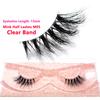 FOXESJI Mink Half Lashes Extension Natural Daily Reusable Short Strip Eye Lashes Mink Fluffy Soft Half False Eyelashes Make Up