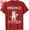 Смешная футболка с единорогом на 30-летие, хлопковая, черная, летняя, с коротким рукавом, наряд для вечеринки, дышащая, в ретро-стиле, унисекс, с принтом