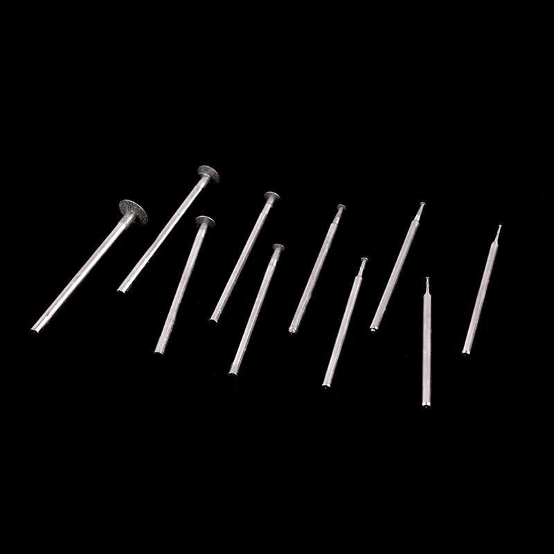 10 шт. шлифовальных бит, аксессуаров, ультратонкий хвостовик с Т-образной головкой, алмазный наконечник, камень, нефрит, резка, полировка, гравировка, инструмент