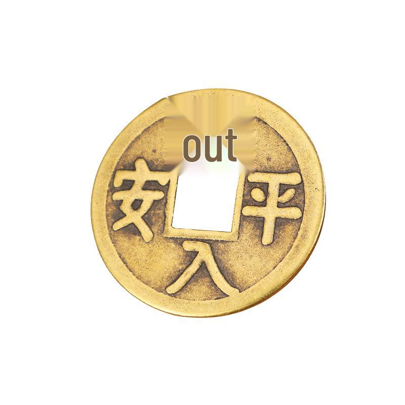 Антикварные украшения из настоящей меди и латуни с монетами Пяти императоров, ручная работа