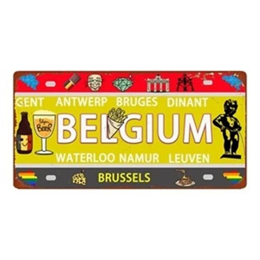 Israel Turkey Greece Iceland Country City Car License Plate Metal Tin Sign Plaque For Bar Club Home Man Cave Workshop Decoration