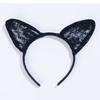 Новые сексуальные черные кружевные кошачьи ушки повязка на голову Хэллоуин аксессуары для волос сексуальные аксессуары оптом 5018