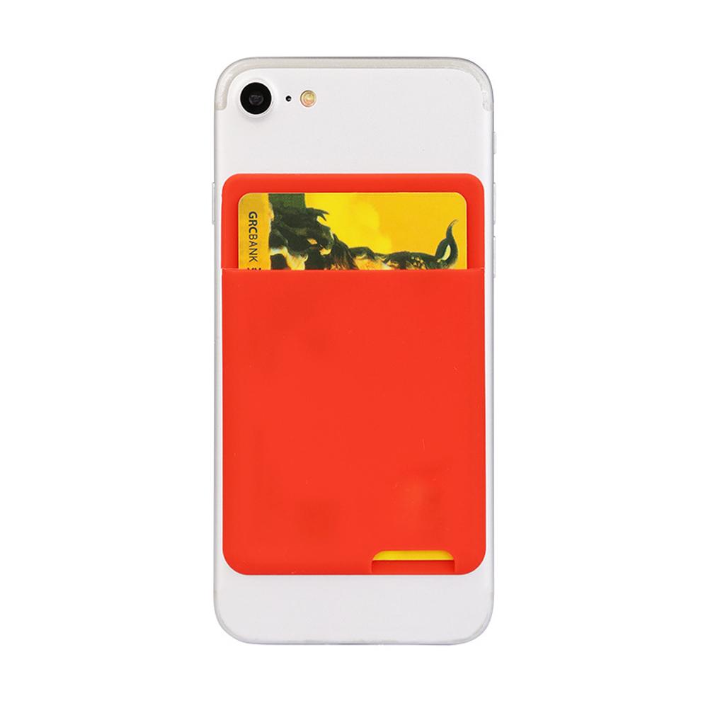 Silicone ID Credit Phone Back Pocket Cellphone Pocket Sticker Phone Stickers Phone Card Holder