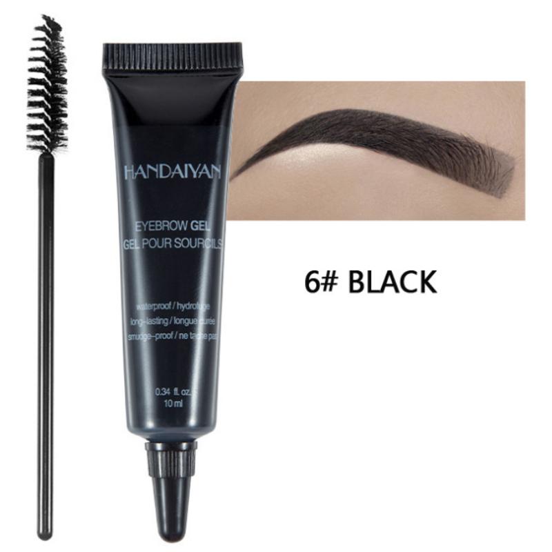 6 цветов Косметика для бровей Зубная паста Водостойкая татуировка бровей Натуральная долговечная краска для макияжа Крем для бровей