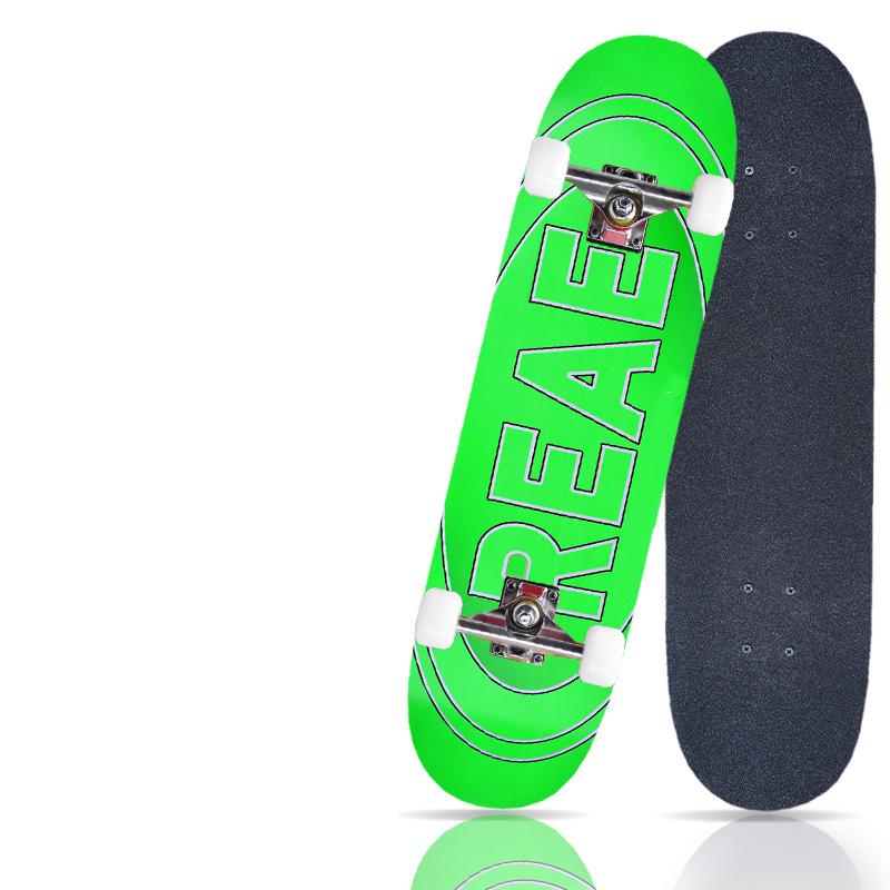 Pro Skateboard: Beginner-Ready Maple Longboard with Double Kick Deck for Adults & Kids