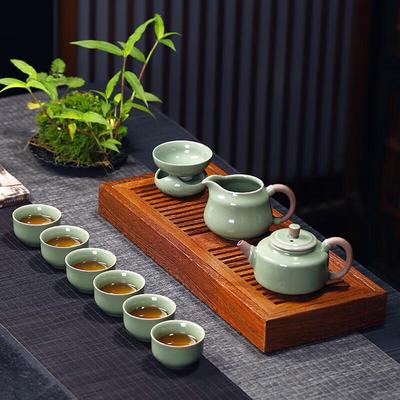 Bafang Lide Longquan Зеленый фарфор Портативный набор посуды для церемонии Гунфу