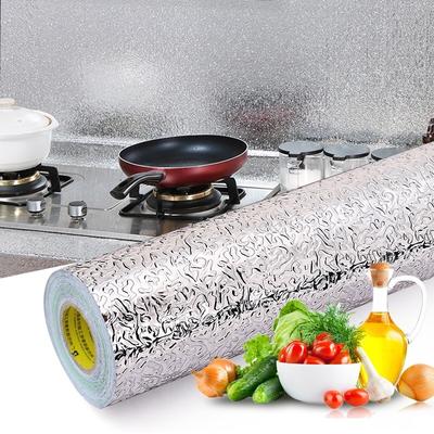 40X100CM Кухня маслостойкая наклейка из алюминиевой фольги Настенный стол Пол Водонепроницаемая мебель для дома «сделай сам»