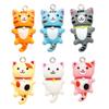 Handmade Resin Cat Figurine Set Captivating Cartoon Cat  Pendant DIY Resin Cat Figurine with Customizable Colors