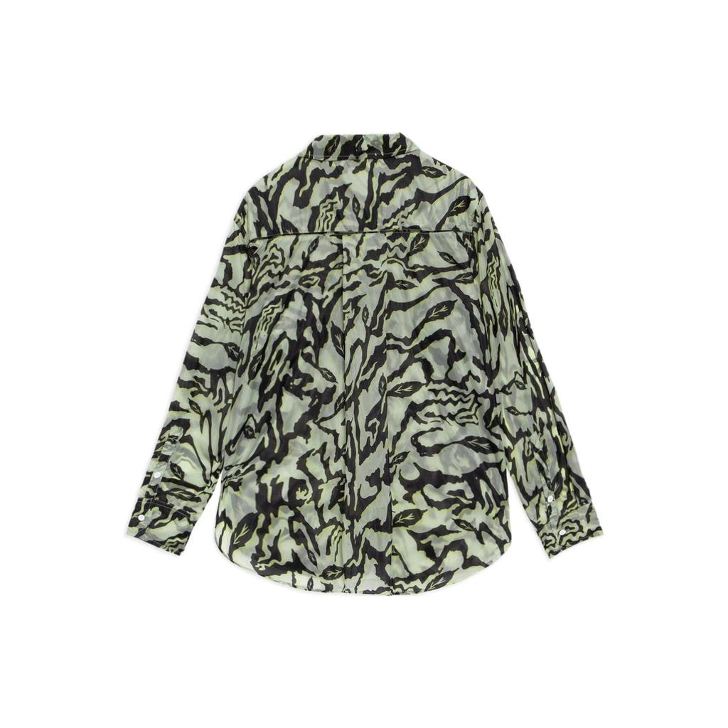 Li Ning Sports Lifestyle Series SS22 Sports Trend Series Повседневная рубашка с камуфляжным принтом Женские рубашки цвета морской волны ASHS128-1