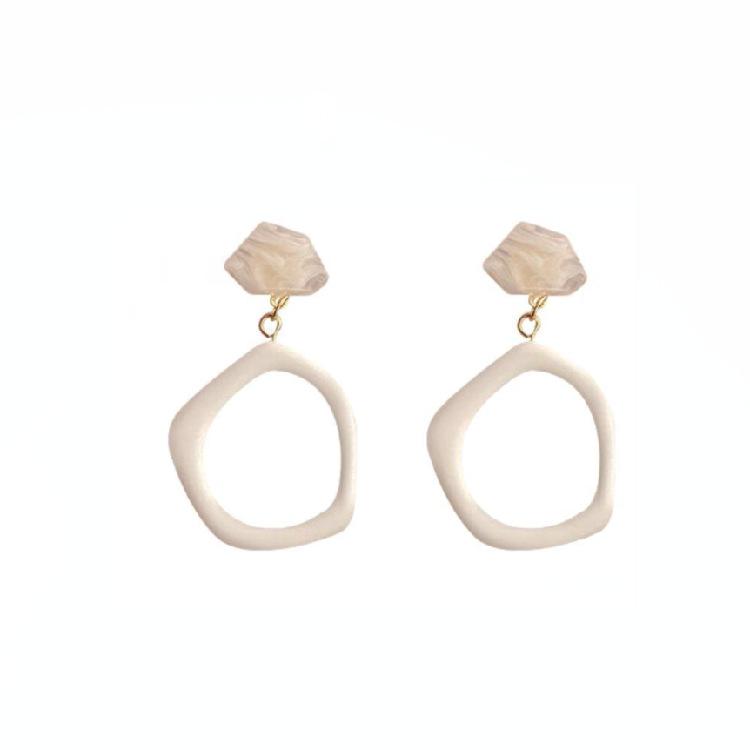 Earrings Without Piercings Irregular Acrylic Clip-on Earrings for Women