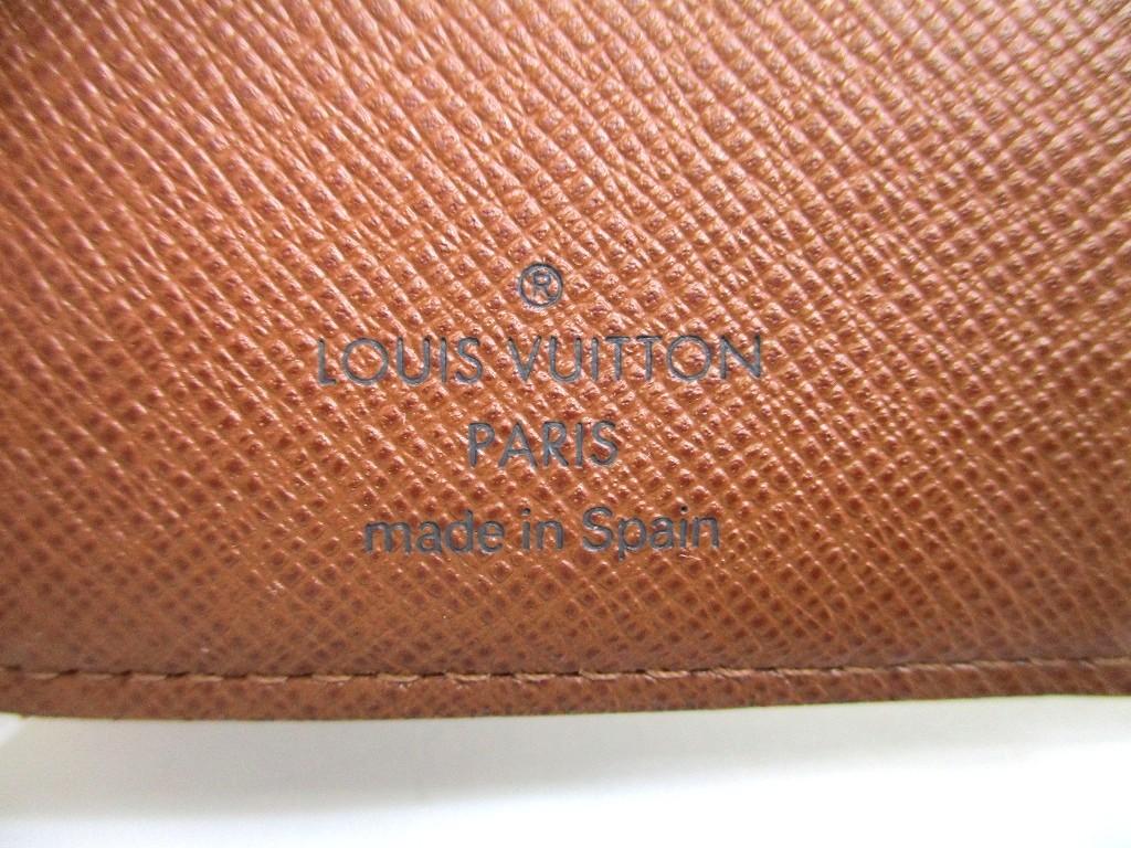 Authentic LOUIS VUITTON Monogram Brown Leather Bifold Wallet Viennois #a694  Refurbished