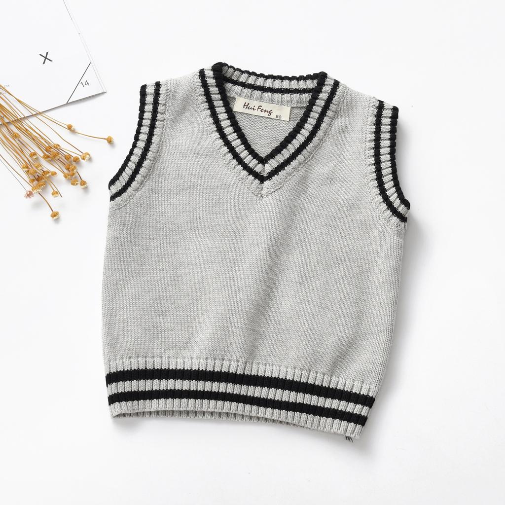 Детский вязаный жилет с v-образным вырезом для мальчиков, верхняя рубашка, пуловер и нижняя рубашка