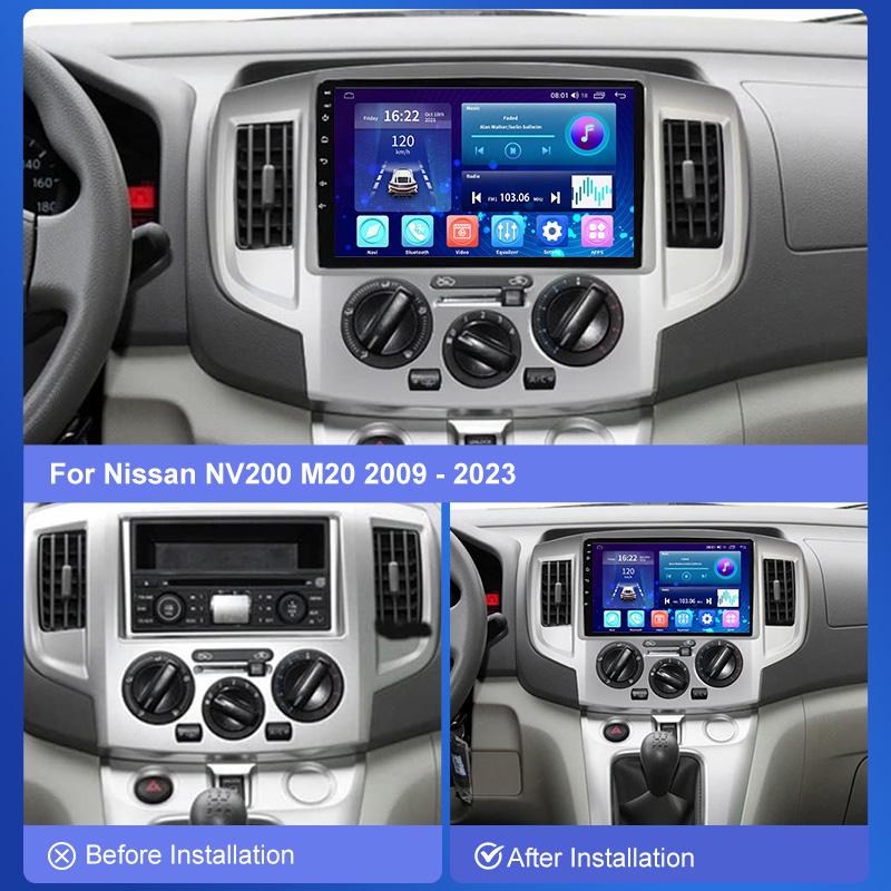 Автомобильное радио для Nissan NV200 M20 2009 - 2023 Android Мультимедийный видеоплеер GPS Carplay Авторадио IPS экран Головное устройство