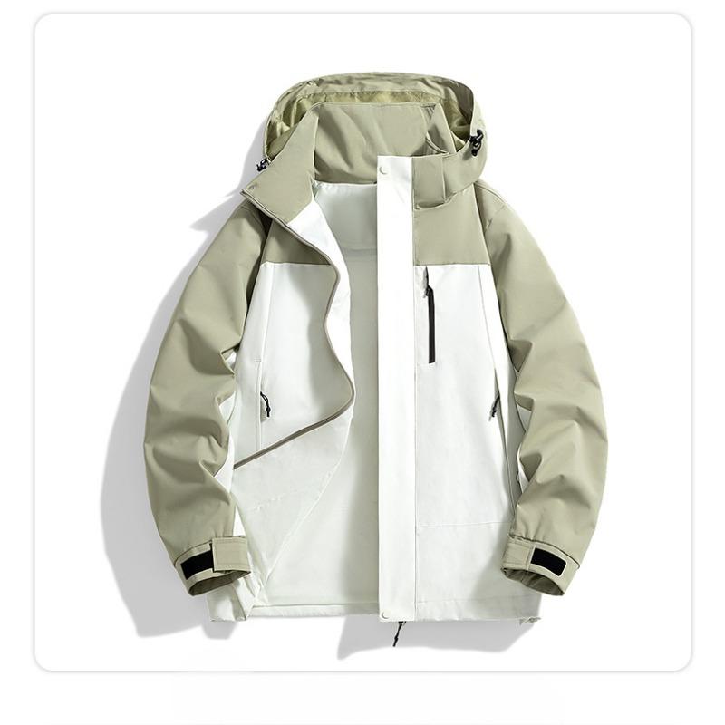 Куртки Модные Трендовые Пары Красивые Осенние и Зимние Уличные Повседневные Универсальные С Капюшоном Ветрозащитный