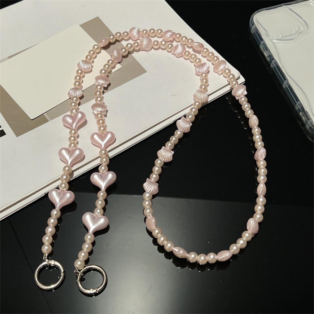 Long Long Crossbody Phone Chain Sweet Beads Phone Strap Phone Case Decor Cellphone Lanyard Girls