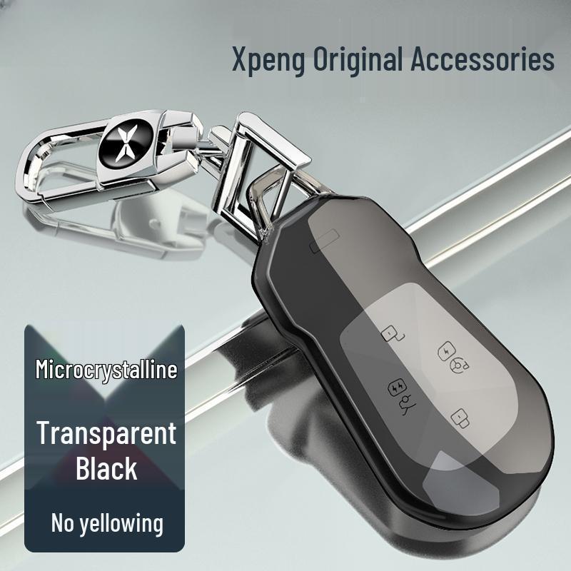 Чехол для ключа автомобиля Xiaopeng: Полностью прозрачный чехол-обертка для G6, P7i, G3i, G9, P5 - Внутренняя отделка и модификация.