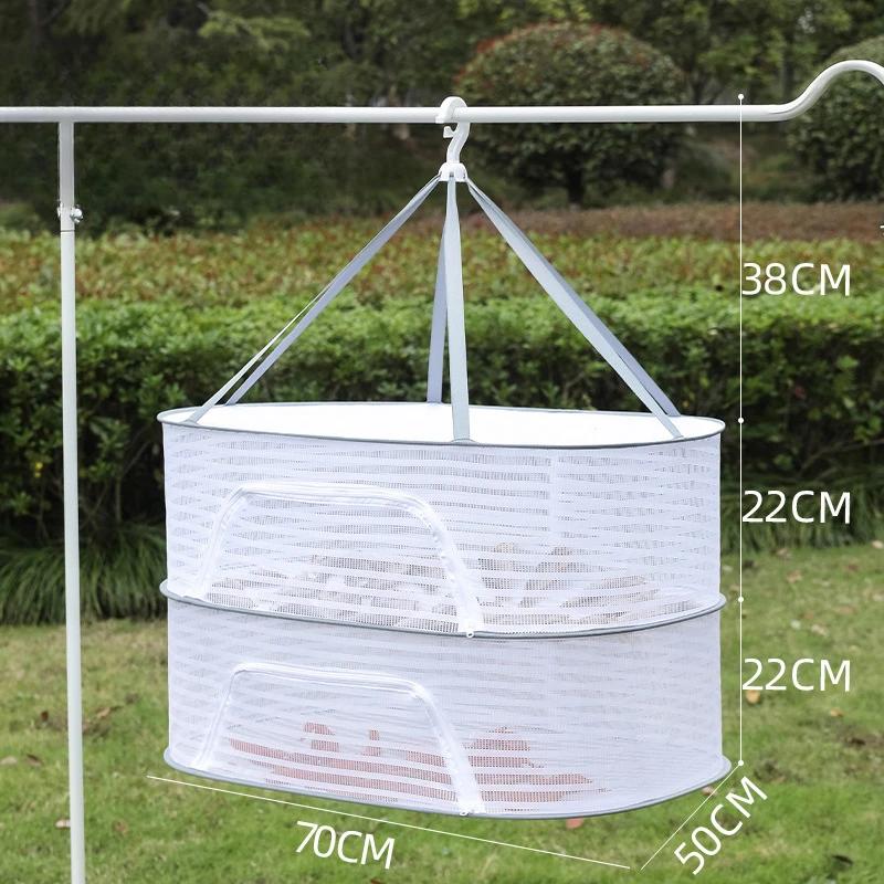 Многослойная подвесная сетка для сушки одежды, подвесная сушилка для одежды, складная сетка для сушки сухих товаров, сушка соленой рыбы, артефакт для сушки, аксессуары для дома